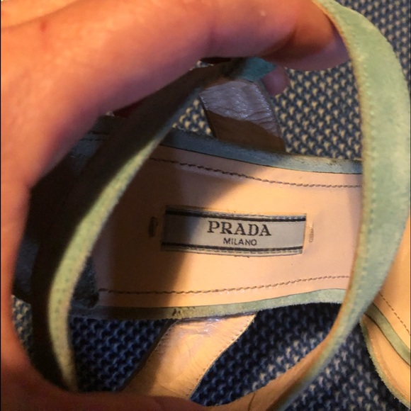 Prada turquoise suede platforms GUC - Picture 5 of 7